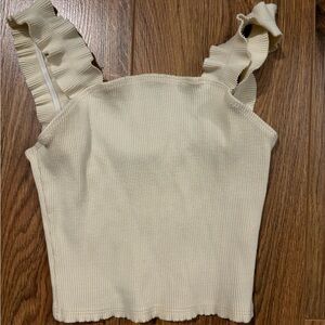 Tank Top w/ Ruffle Sleeves